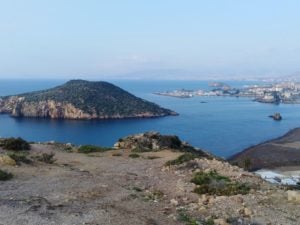 Vista de la isla de Adentro, desde lo alto del cerro.