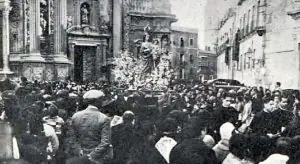 La Virgen de los Peligros, en Belluga en 1929.